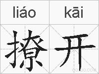撩开的拼音