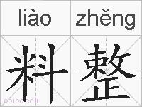 料整的拼音