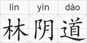 林阴道的拼音