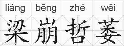 梁崩哲萎的拼音