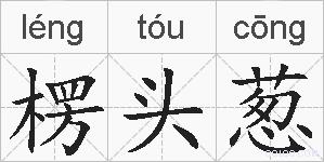 楞头葱的拼音