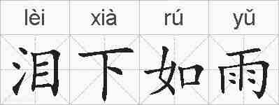 泪下如雨的拼音