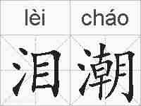 泪潮的拼音