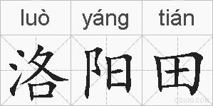 洛阳田的拼音