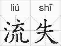 流失的拼音