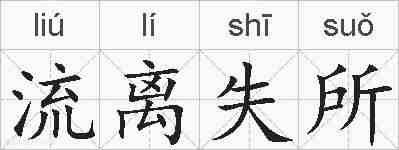 流离失所的拼音