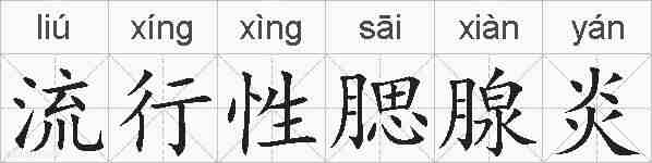 流行性腮腺炎的拼音