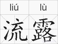 流露的拼音