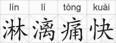 淋漓痛快的拼音