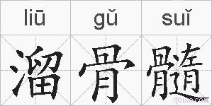 溜骨髓的拼音