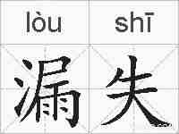 漏失的拼音