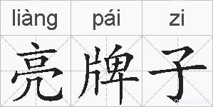 亮牌子的拼音
