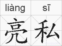 亮私的拼音