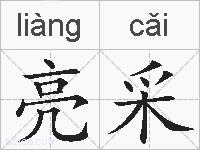 亮采的拼音
