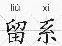 留系的拼音