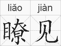 瞭见的拼音