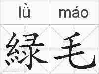 緑毛的拼音