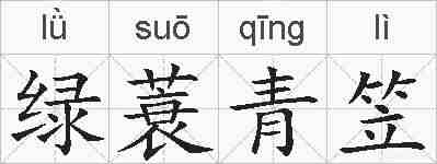 绿蓑青笠的拼音