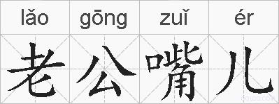老公嘴儿的拼音