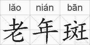 老年斑的拼音
