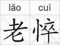 老悴的拼音
