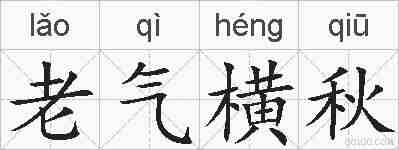 老气横秋的拼音