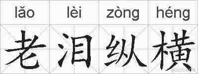 老泪纵横的拼音