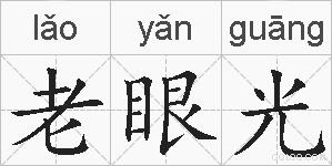 老眼光的拼音