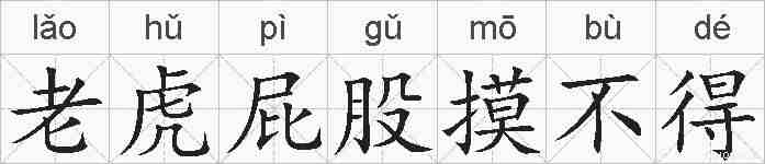 老虎屁股摸不得的拼音