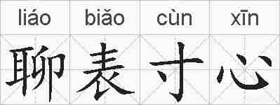 聊表寸心的拼音