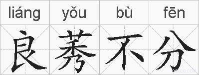 良莠不分的拼音