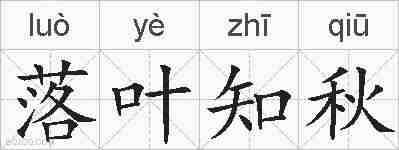 落叶知秋的拼音