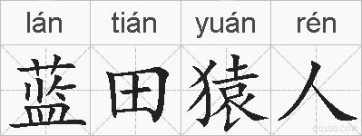 蓝田猿人的拼音