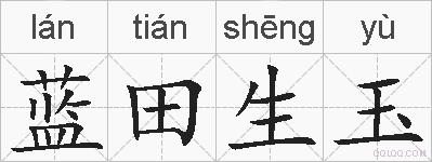 蓝田生玉的拼音