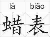 蜡表的拼音