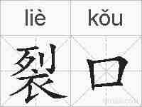 裂口的拼音