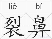 裂鼻的拼音
