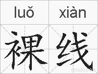 裸线的拼音