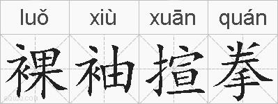 裸袖揎拳的拼音