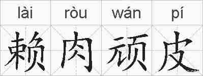 赖肉顽皮的拼音