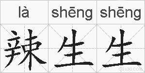 辣生生的拼音
