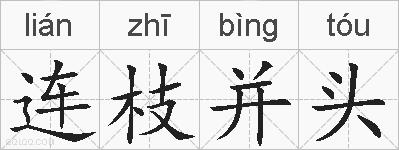 连枝并头的拼音