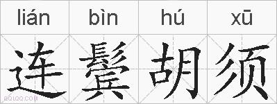 连鬓胡须的拼音