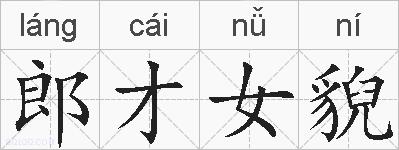 郎才女貎的拼音