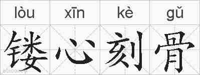 镂心刻骨的拼音