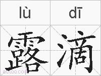 露滴的拼音