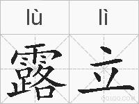 露立的拼音