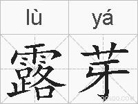 露芽的拼音