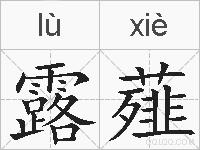 露薤的拼音