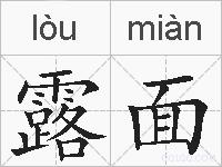 露面的拼音